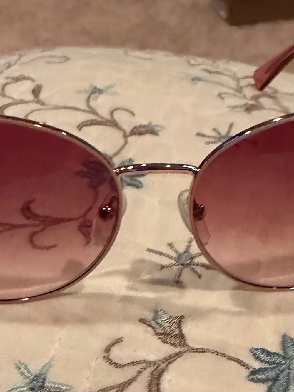 Longchamp Rose-Tinted Aviator Sunglasses